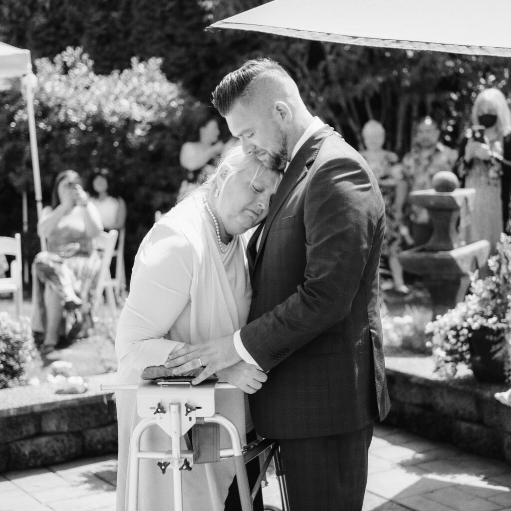 Groom dances with his mother during Bonney Lake Wedding Photography